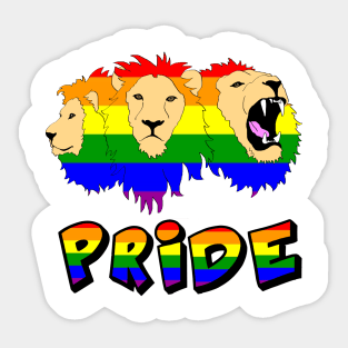 Pride Lions Rainbow Sticker
